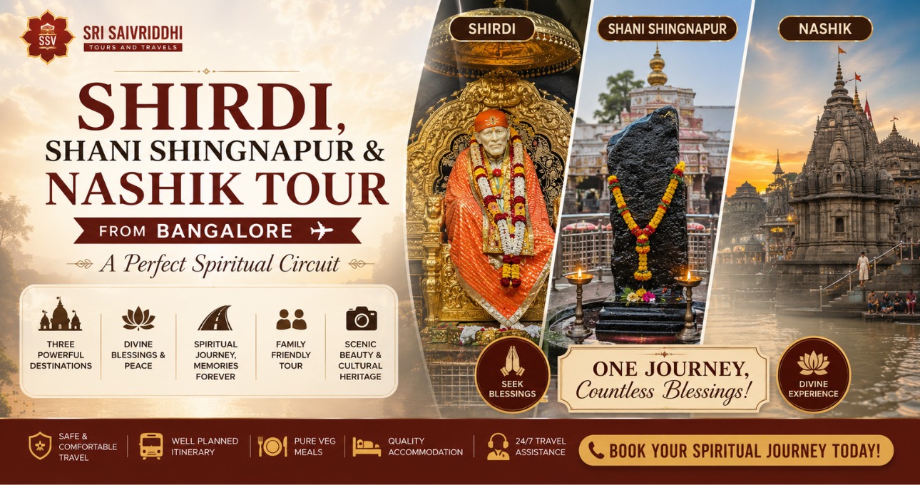 Shirdi, Shani Shingnapur & Nashik Tour from Bangalore: A Perfect Spiritual Circuit